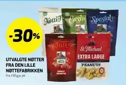 Bunnpris UTVALGTE NØTTER FRA DEN LILLE NØTTEFABRIKKEN tilbud