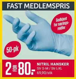Europris NITRIL HANSKER, Medlemspris tilbud