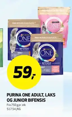 Bunnpris PURINA ONE ADULT, LAKS OG JUNIOR BIFENSIS tilbud