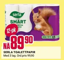 Europris SERLA TOALETTPAPIR tilbud