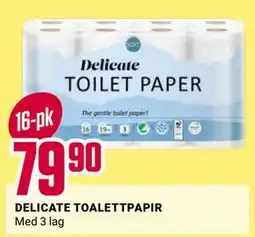 Europris DELICATE TOALETTPAPIR tilbud