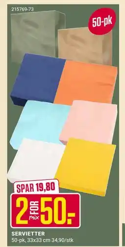 Europris SERVIETTER tilbud