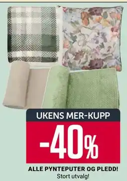 Europris ALLE PYNTEPUTER OG PLEDD! tilbud