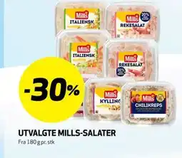 Bunnpris UTVALGTE MILLS-SALATER tilbud