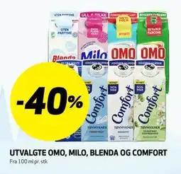 Bunnpris UTVALGTE OMO, MILO, BLENDA OG COMFORT tilbud