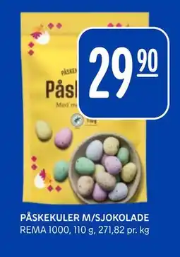 Rema 1000 PÅSKEKULER M/SJOKOLADE tilbud