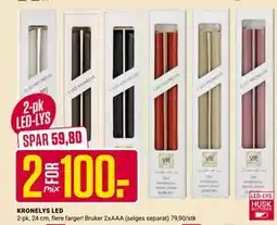 Europris KRONELYS LED tilbud