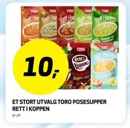 Bunnpris ET STORT UTVALG TORO POSESUPPER RETT I KOPPEN tilbud