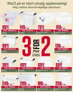 Europris 3for2 på et stort utvalg oppbevaring! tilbud