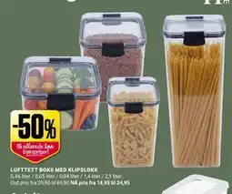 Europris LUFTTETT BOKS MED KLIPSLOKK tilbud