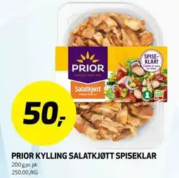 Bunnpris PRIOR KYLLING SALATKJØTT SPISEKLAR tilbud