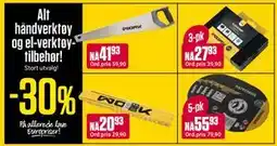 Europris Alt håndverktøy og el-verktøytilbehør! tilbud