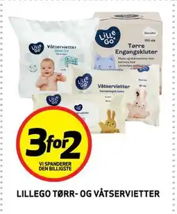 Bunnpris LILLEGO TØRR- OG VÅTSERVIETTER tilbud