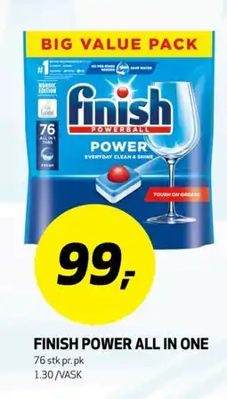 Bunnpris FINISH POWER ALL IN ONE tilbud