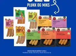 Rema 1000 SPESIALPØLSE MERKET 3 FOR 2 tilbud