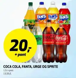 Bunnpris COCA COLA, FANTA, URGE OG SPRITE tilbud