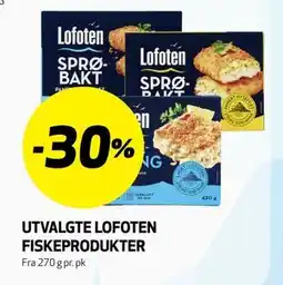 Bunnpris UTVALGTE LOFOTEN FISKEPRODUKTER tilbud