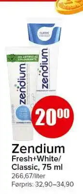 Spar Zendium Fresh+White/Classic, 75 ml tilbud