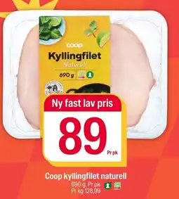 Coop Extra Coop kyllingfilet naturell tilbud