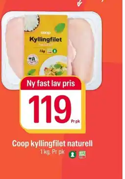 Coop Extra Coop kyllingfilet naturell tilbud