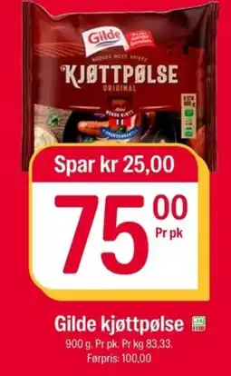 Coop Extra Gilde kjøttpølse tilbud