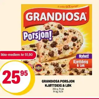 Grandiosa porsjon kjøttdeig & løk
