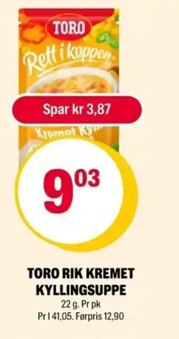 Coop Extra Toro rik kremet kyllingsuppe tilbud