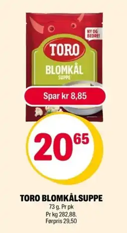 Coop Extra Toro blomkålsuppe tilbud