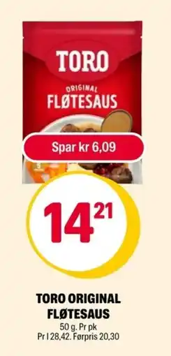 Coop Extra Toro original fløtesaus tilbud