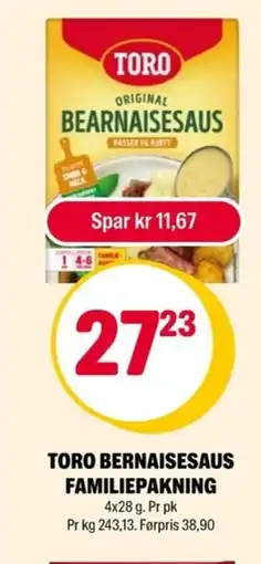 Coop Extra Toro bernaisesaus familiepakning tilbud