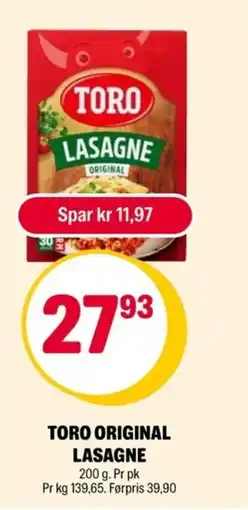 Coop Extra Toro original lasagne tilbud