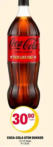Coop Extra COCA-COLA Uten sukker tilbud