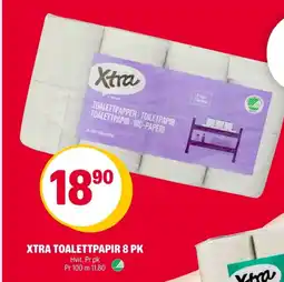 Coop Extra Xtra toalettpapir 8 pk tilbud