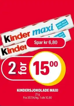 Coop Extra Kindersjokolade maxi tilbud