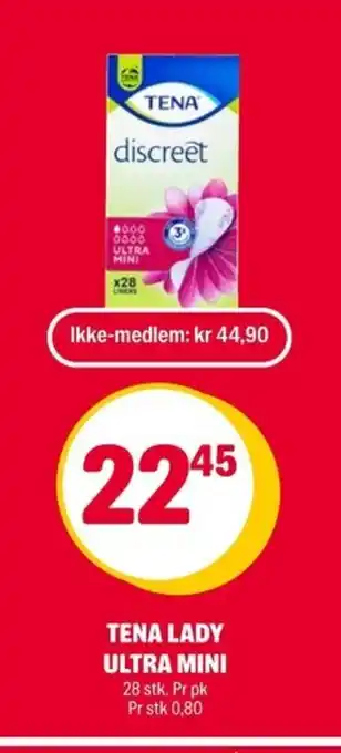 Coop Extra Tena lady ultra mini tilbud