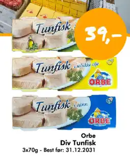Havaristen ORBE Div tunfisk tilbud