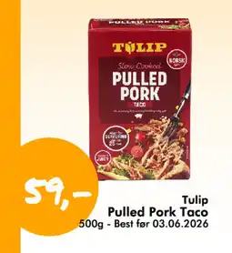 Havaristen TULIP Pulled pork taco tilbud