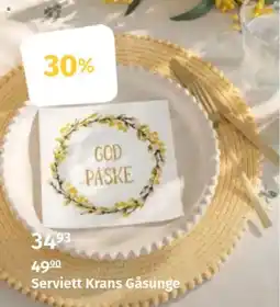 Nille Serviett Krans Gåsunge tilbud