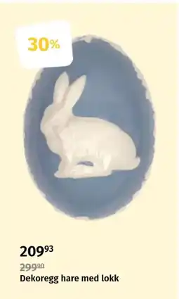 Nille Dekoregg hare med lokk tilbud