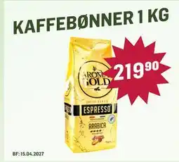Holdbart KAFFEBØNNER 1 KG tilbud