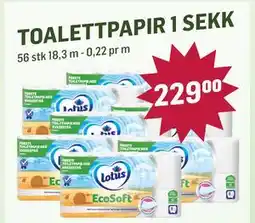Holdbart TOALETTPAPIR 1 SEKK tilbud