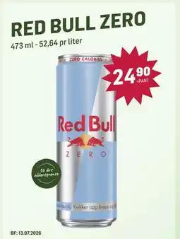 Holdbart RED BULL ZERO tilbud