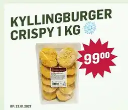 Holdbart KYLLINGBURGER CRISPY 1 KG tilbud