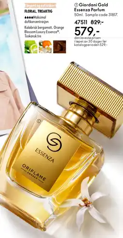 Oriflame Giordani Gold Essenza Parfum tilbud