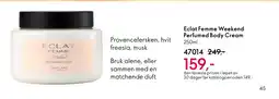 Oriflame Eclat Femme Weekend Perfumed Body Cream tilbud
