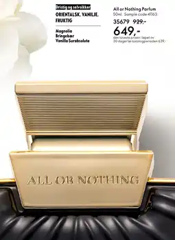 Oriflame All or Nothing Parfum tilbud