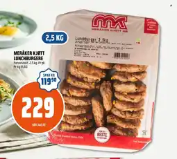 Coop Obs Meråker kjøtt lunchburgere tilbud