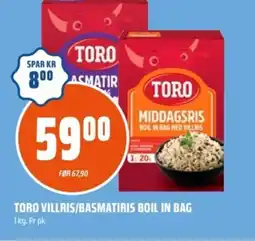 Coop Obs Toro villris/basmatiris boil in bag tilbud