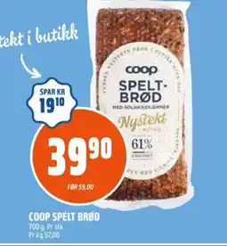 Coop Obs Coop spelt brød tilbud