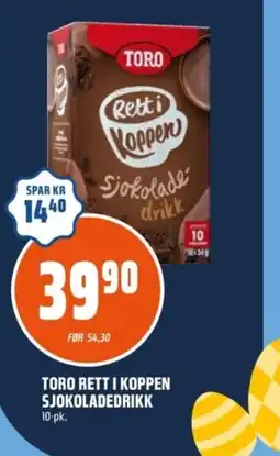 Coop Obs Toro Rett i koppen sjokoladedrikk tilbud